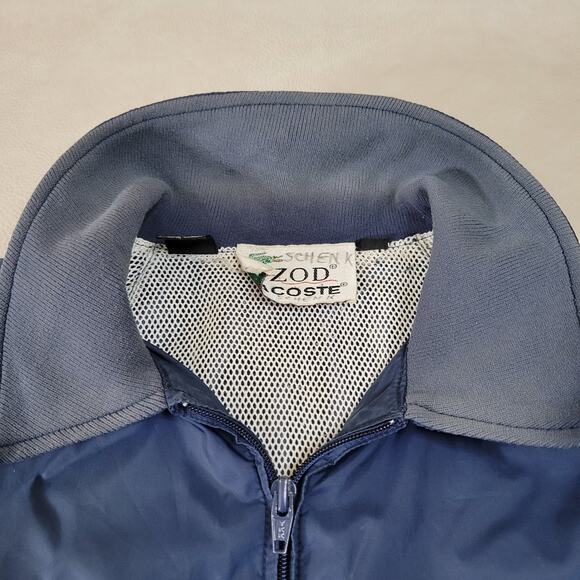 Vintage Lacoste Club Men’s Jacket Medium Blue Full Zip Rain Coat Windbreaker - Picture 9 of 13